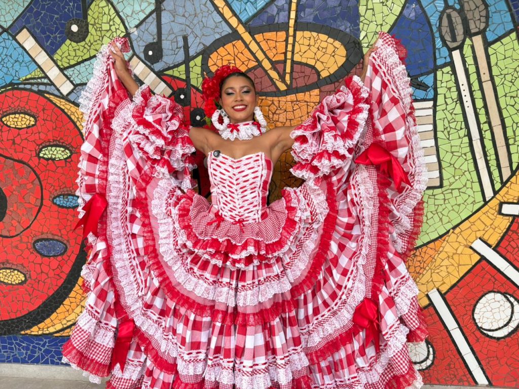 María Fernanda Wilches, Reina del Carnaval del barrio Villa del Rosario, representa el espíritu comunitario y barrial que marcará el Carnaval de Valledupar 2026 en comunas y corregimientos. FOTO: Karen Mejía Castro