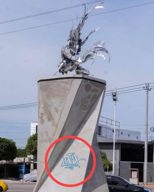 Vandalismo en el monumento de Los Gallos evidencia falta de cultura ciudadana en Valledupar