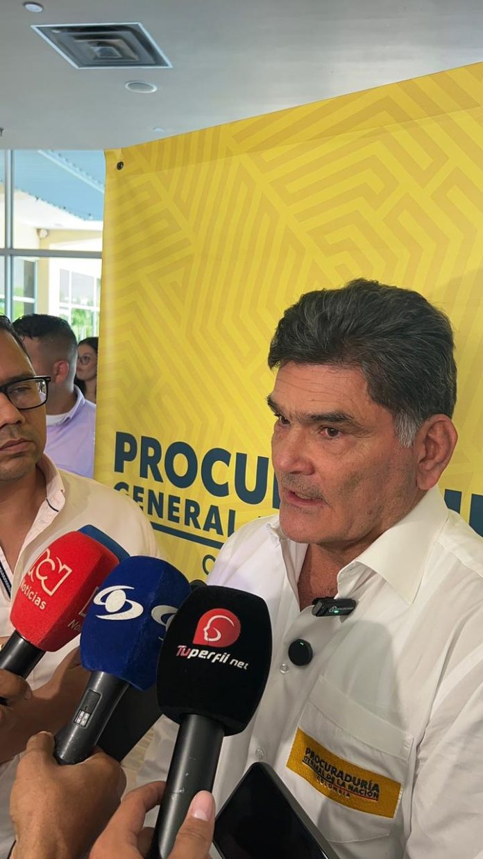 Gregorio Eljach, Procurador General de la Nación, durante su visita a Valledupar para presentar la estrategia de paz electoral