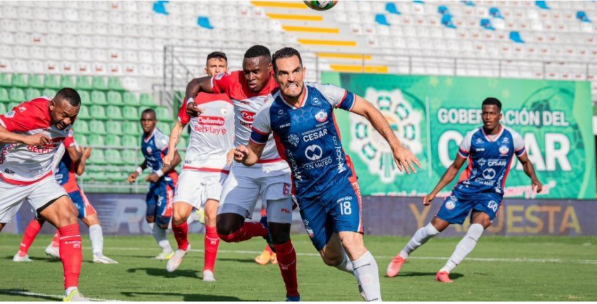 Jugadores de Alianza Valledupar durante un partido de la Liga BetPlay I-2026