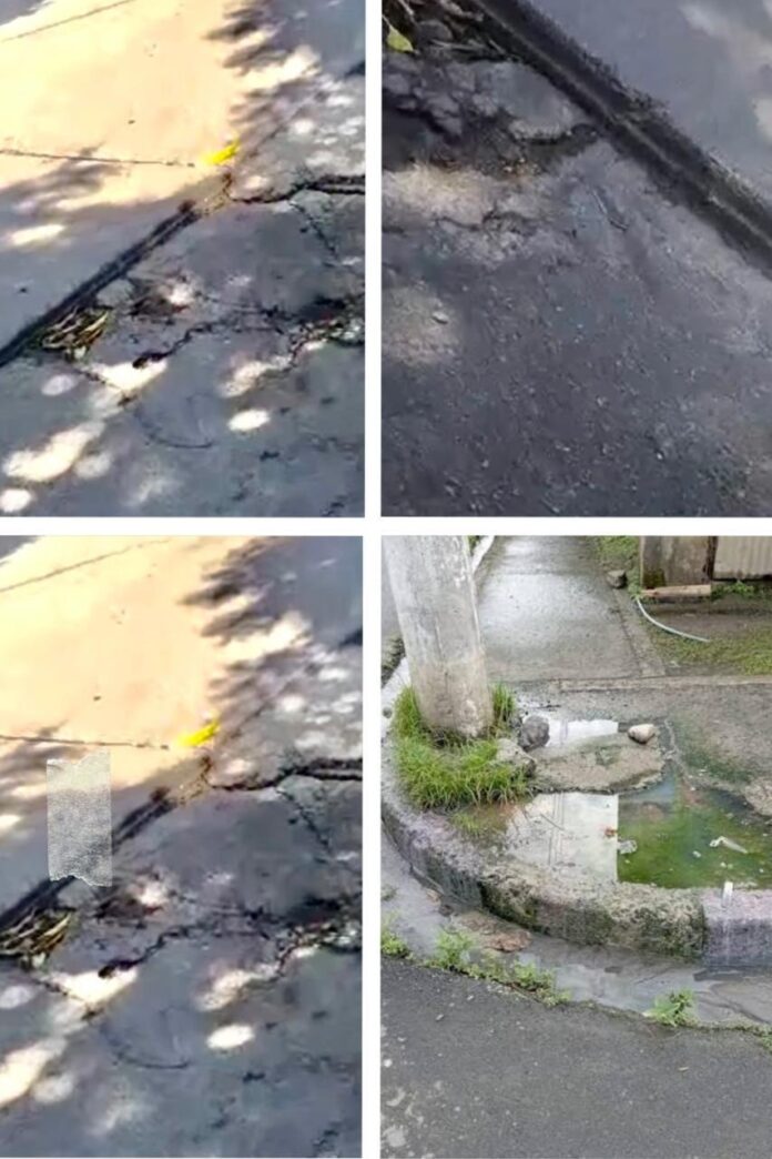 Calles en mal estado en el barrio Mayales de Valledupar