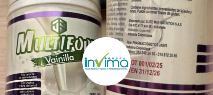 Producto Multifort con registro sanitario falso según alerta del Invima
