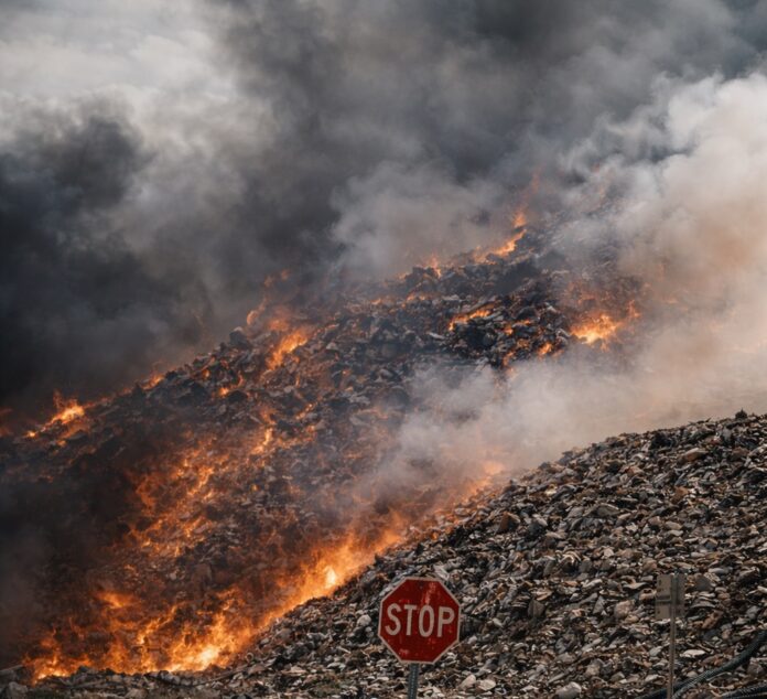 Incendio en el relleno sanitario Los Corazones de Valledupar que puso en riesgo a 57 trabajadores