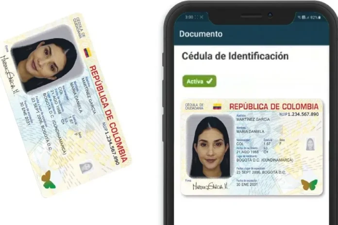 Licencia de conducción digital mostrada en un teléfono celular en Colombia