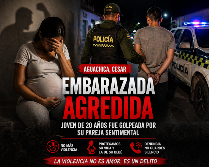 Joven embarazada agredida en Aguachica, Cesar, en un caso de violencia contra la mujer