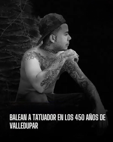 Ricardo Torres Méndez, conocido como El Tatuador, víctima de asesinato en el barrio 450 Años de Valledupar.
