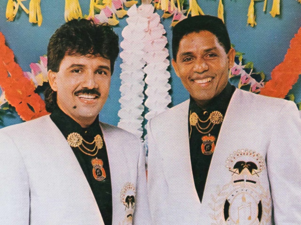 Rafael Orozco e Israel Romero durante etapa del Binomio de Oro en el vallenato