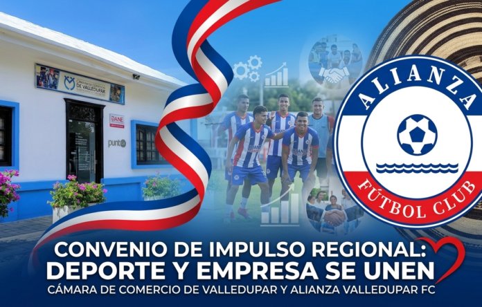 Alianza Valledupar y Cámara de Comercio firman convenio de desarrollo regional en el Cesar.