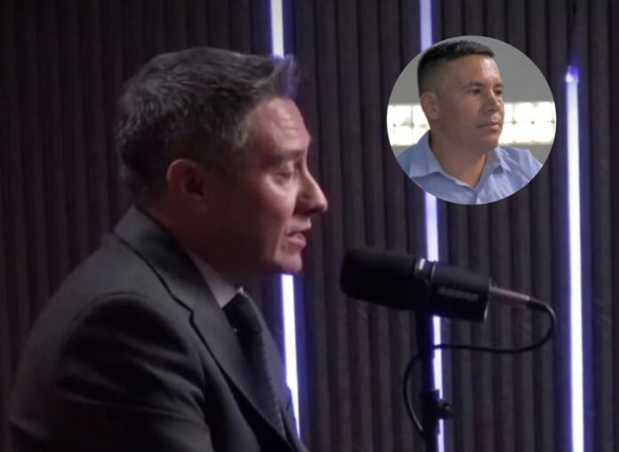 Montaje del abogado Julián Martínez en entrevista y retrato del defensor del caso José Ramírez.