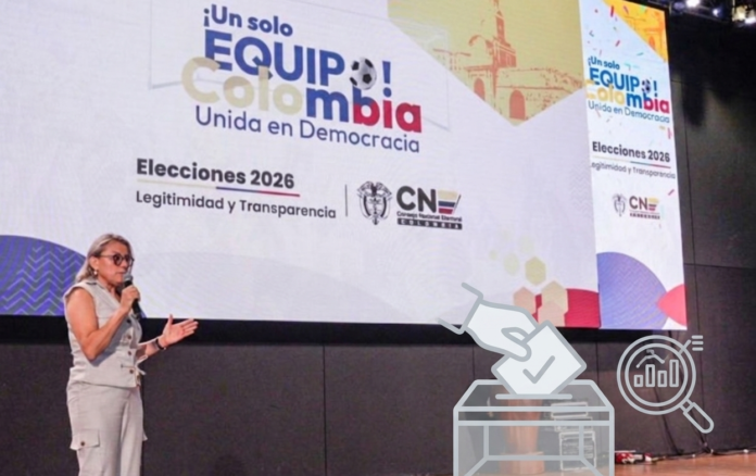 Magistrada del CNE en Valledupar socializando la plataforma digital para las Elecciones 2026.