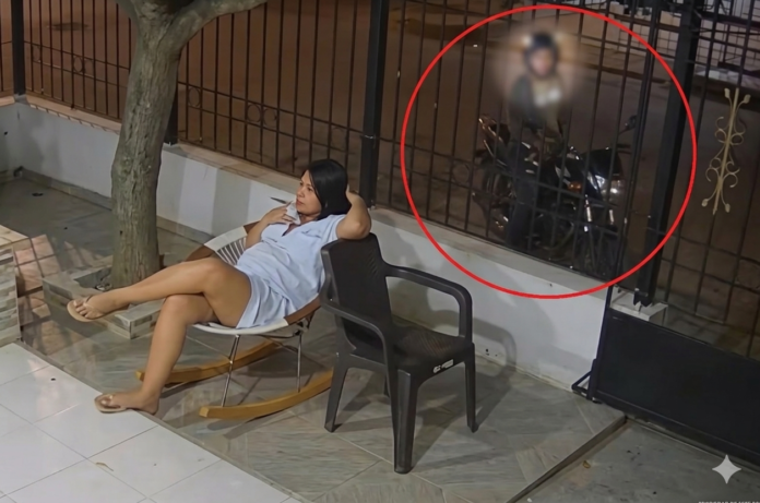 Captura de CCTV en español con un círculo rojo que resalta el rostro del sospechoso del atentado en Uribia contra Catherine Paola Torres Barros. Ayude a identificarlo.