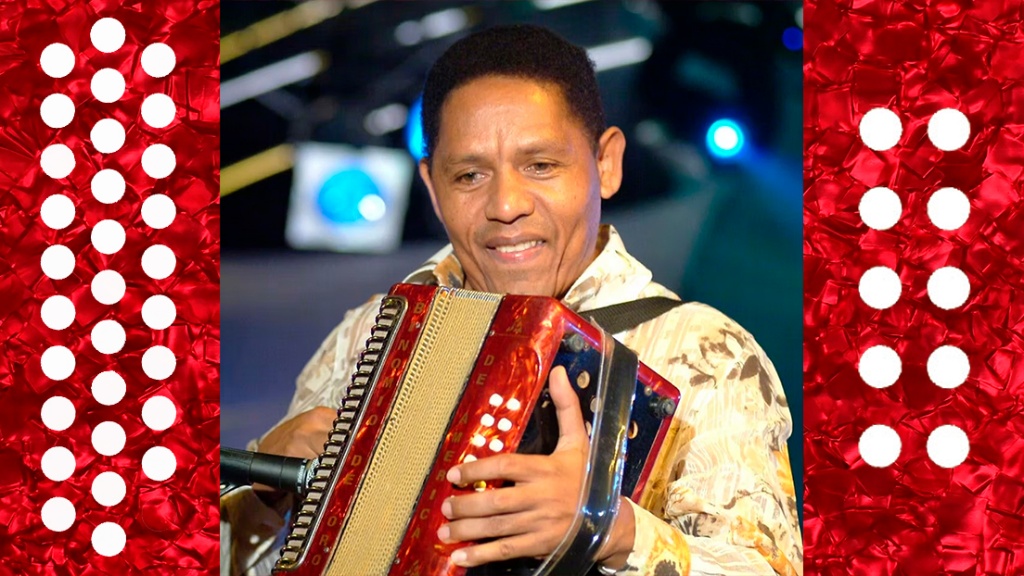 Retrato oficial de Israel Romero, acordeonero del Binomio de Oro y figura central del Festival Vallenato