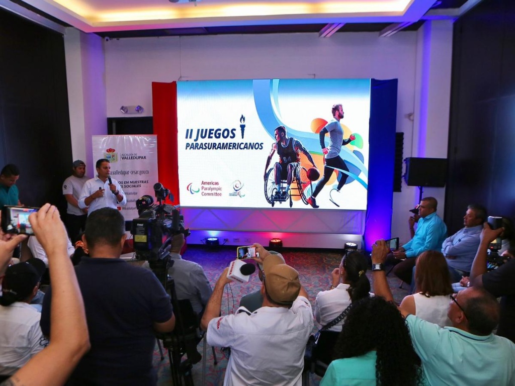 Presentación ante los medios del proyecto de deporte paralímpico Valledupar para los juegos internacionales de 2026.