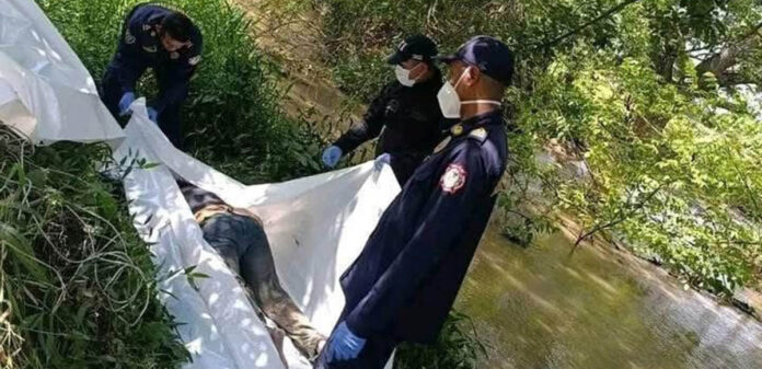 Levantamiento judicial tras el hallazgo en Bosconia de una mujer en el sector del Canal Garcés.