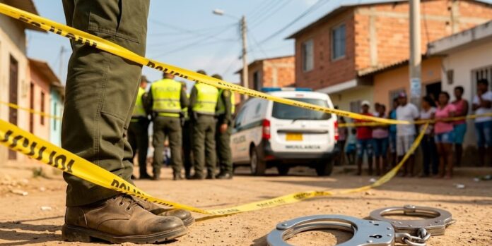 Operativo policial tras fuerte riña barrio La Nevada en Valledupar con presencia de autoridades y acordonamiento.