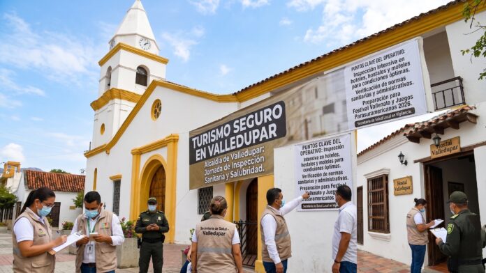 Operativo de la Secretaría de Salud para garantizar un turismo seguro en Valledupar mediante inspecciones a hoteles.