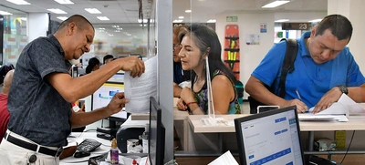 Contribuyentes e independientes realizando trámites en la Secretaría de Hacienda para acceder a los alivios tributarios en Valledupar.