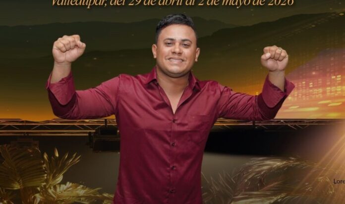 Jaider Daza Bolaño celebrando su triunfo como Rey de Piqueria Mayor del Festival Vallenato 2026.