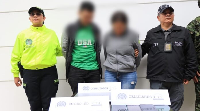 Pareja capturada por el CTI y la Policía en Ibagué por el presunto delito de abuso sexual contra una menor.