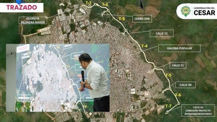 Obras de la Avenida del Río en Valledupar avanzan en la margen derecha del río Guatapurí.