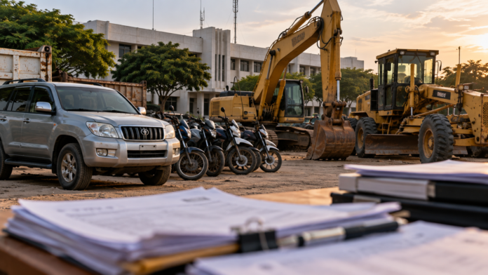 Imagen ilustrativa de camionetas, motocicletas y maquinaria pesada, relacionada con la controversia por la enajenación de 33 bienes de la Alcaldía de Valledupar.